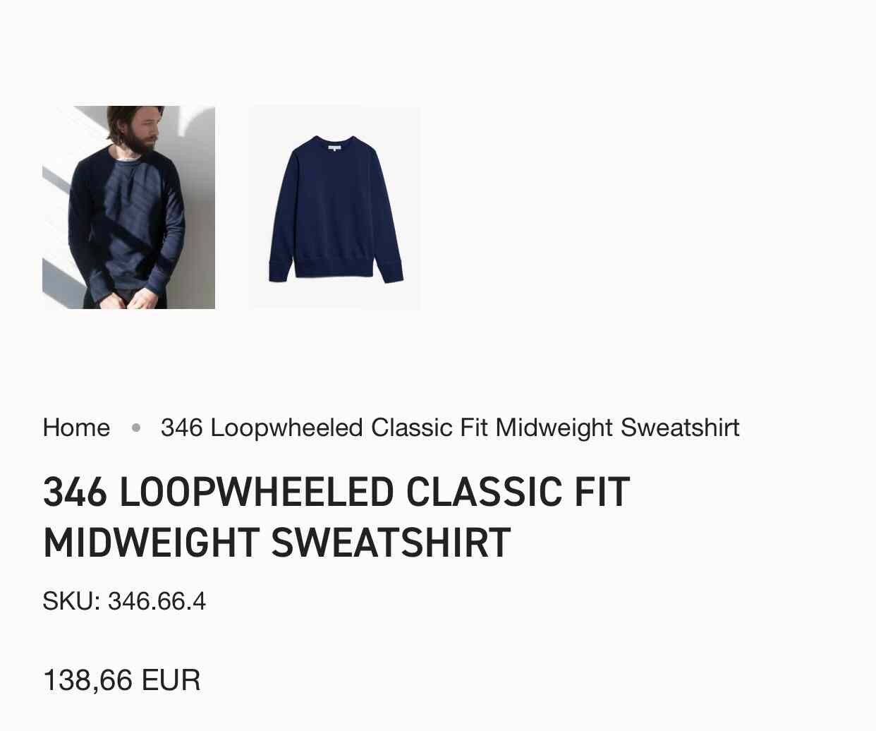 Merz B. Schwanen merz.b.schwanen 346 Organic Cotton Sweatshirt Size US M / EU 48-50 / 2 - 1 Thumbnail