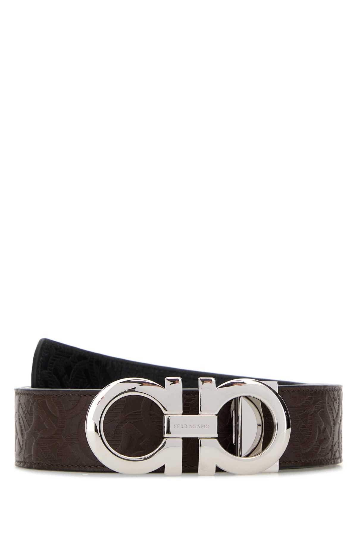 Salvatore Ferragamo Brown Leather Reversible Belt Size ONE SIZE - 1 Thumbnail