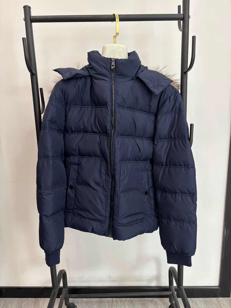 Versace Versace Half-faced raccoon fur collar goose down jacket Size L / US 10 / IT 46 - 1 Thumbnail