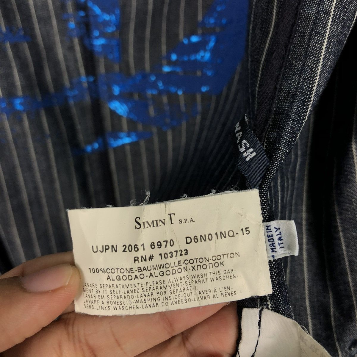 Vintage 🔥VINTAGE HICKORY CHORE WORKER JACKET ARMANI JEANS INDIGO Size US M / EU 48-50 / 2 - 22 Thumbnail