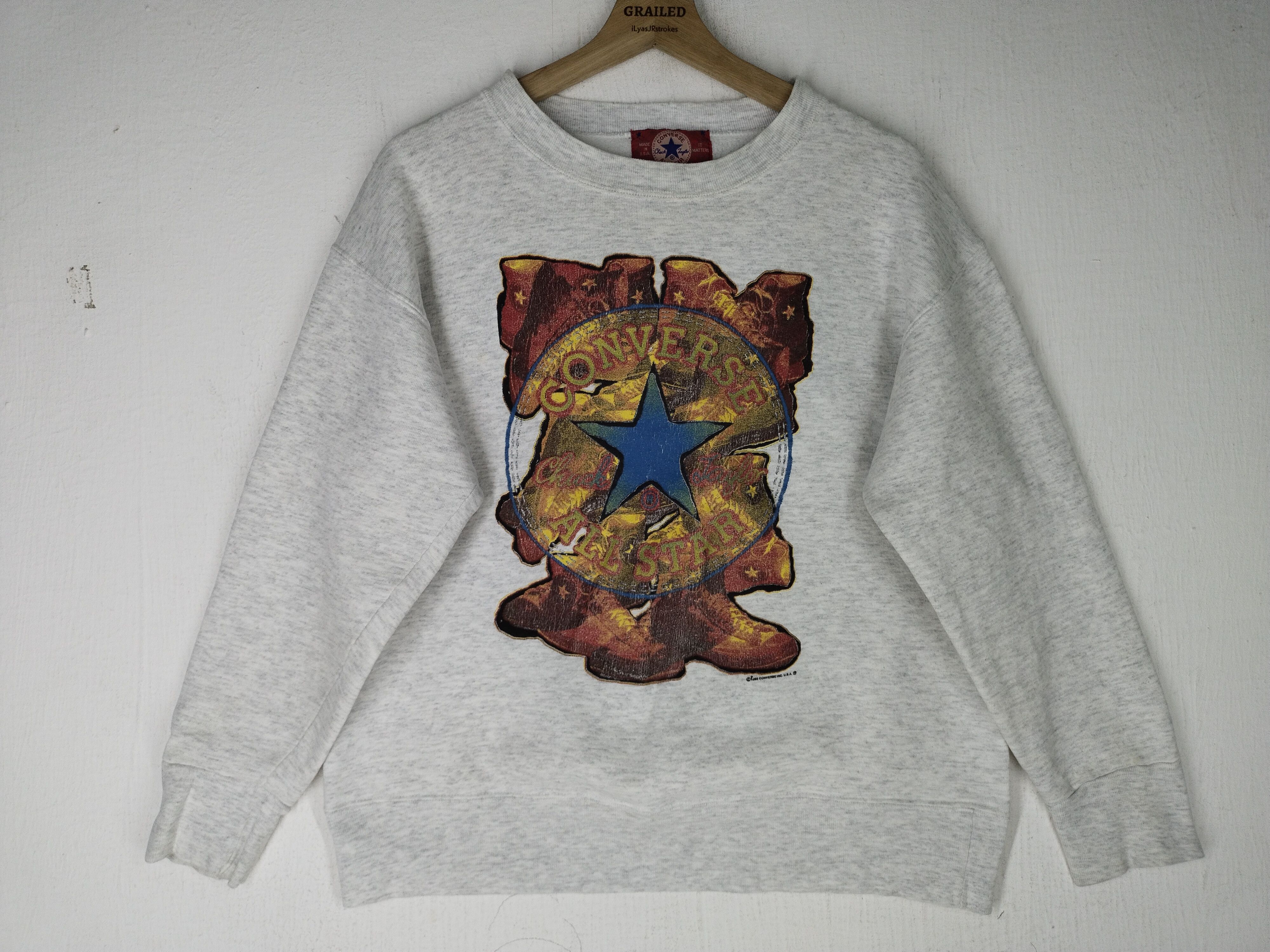 Converse × Vintage Vintage 93's Converse All Star Made in USA Promo Sweat Rare Size US M / EU 48-50 / 2 - 2 Thumbnail