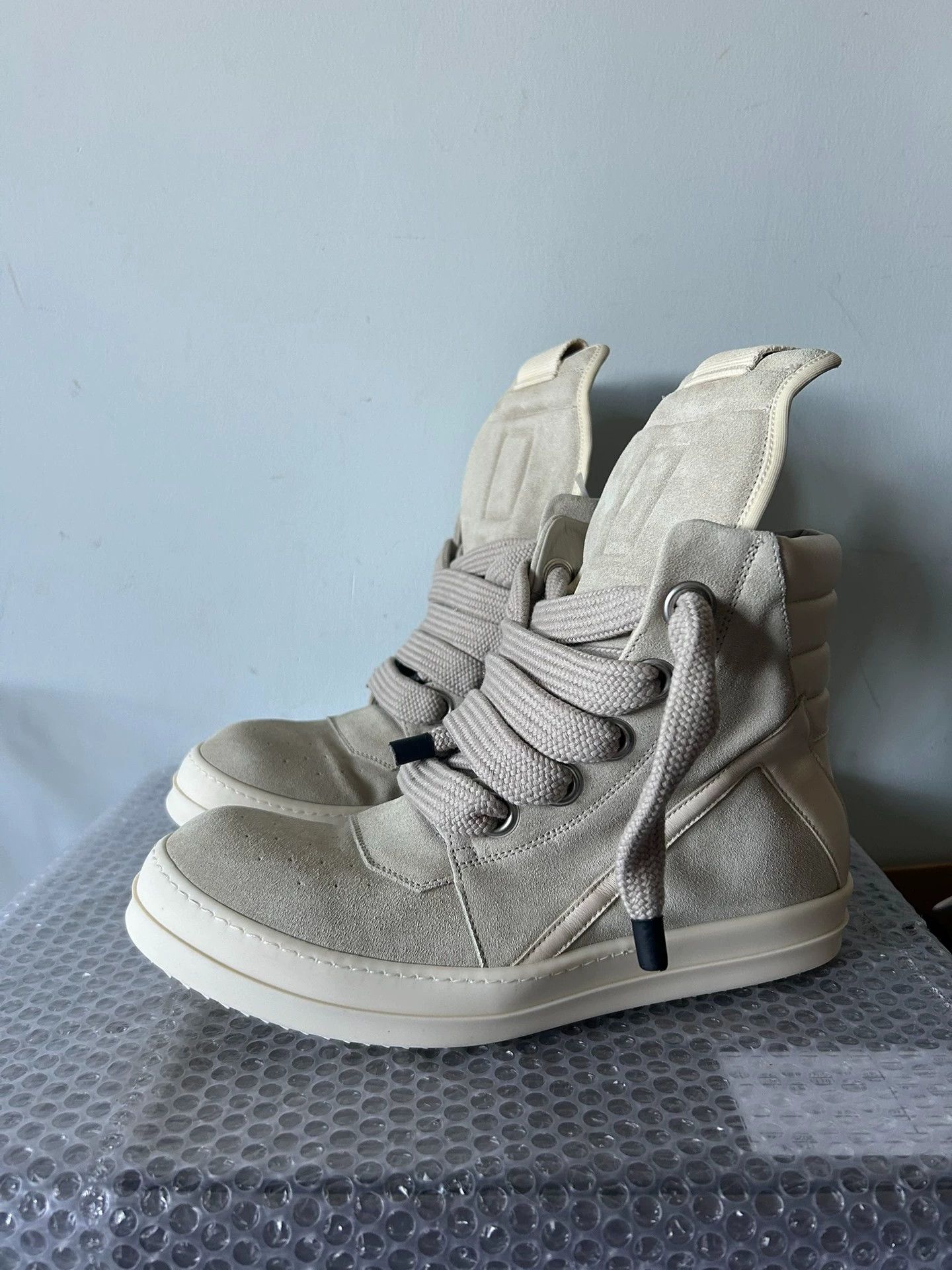 Rick Owens Rick Owens suede grey chunky lace-up triangle shoes Size US 11 / EU 44 - 4 Thumbnail