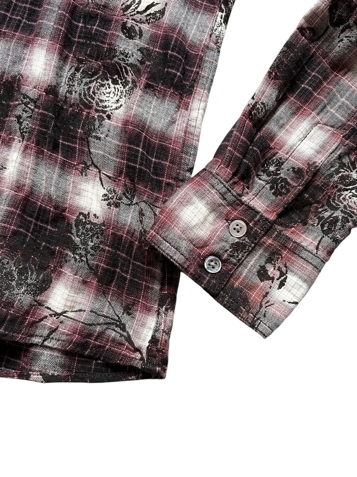 Tornado Mart Tornado Mart Black Rose Print Western Button Up Shirt Size US S / EU 44-46 / 1 - 4 Thumbnail