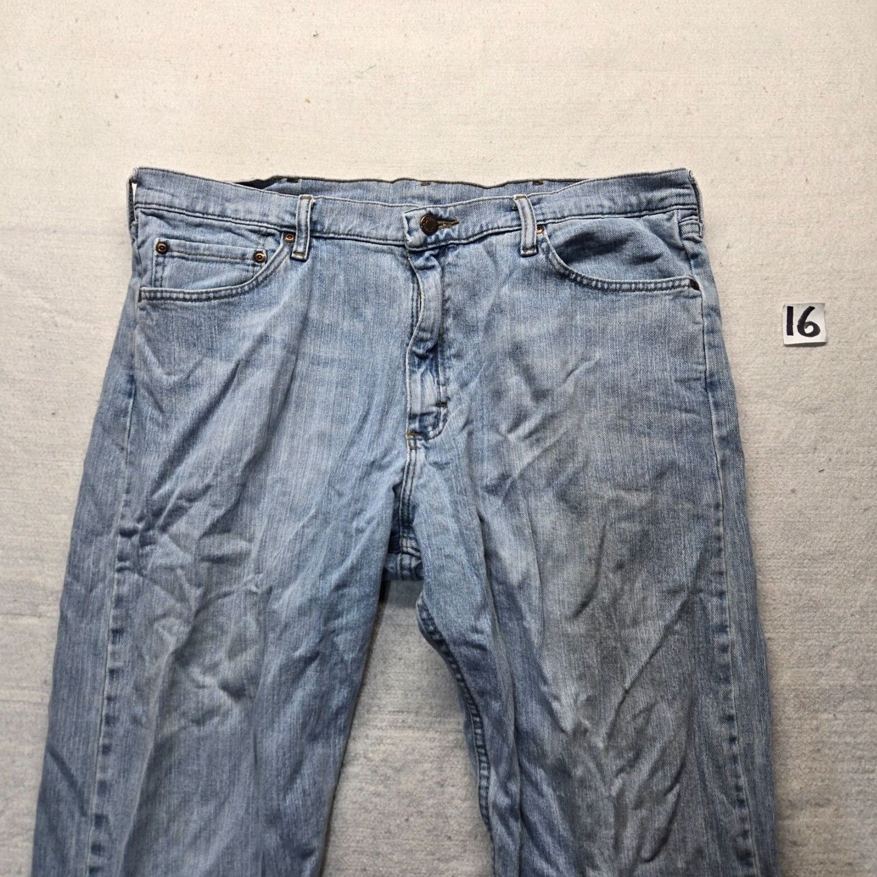 Wrangler VINTAGE Wrangler Men's Jeans Pants Straight Leg Size 38 x 29 Blue Denim 90s Casual Size US 38 / EU 54 - 2 Thumbnail