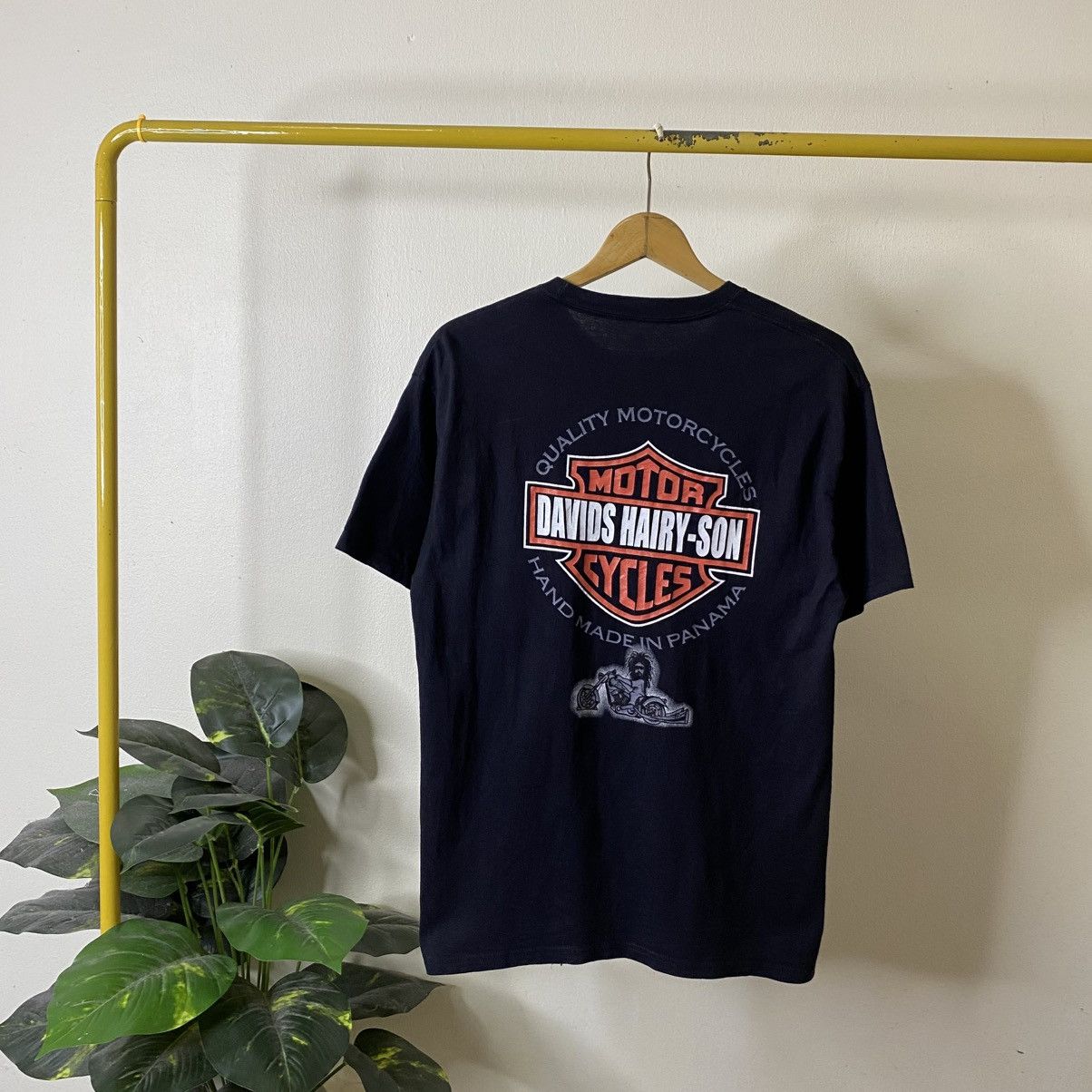 Vintage Y2K Davids Hairy Son Parody Harley Davidson Funny Humor Tee Size US M / EU 48-50 / 2 - 1 Thumbnail