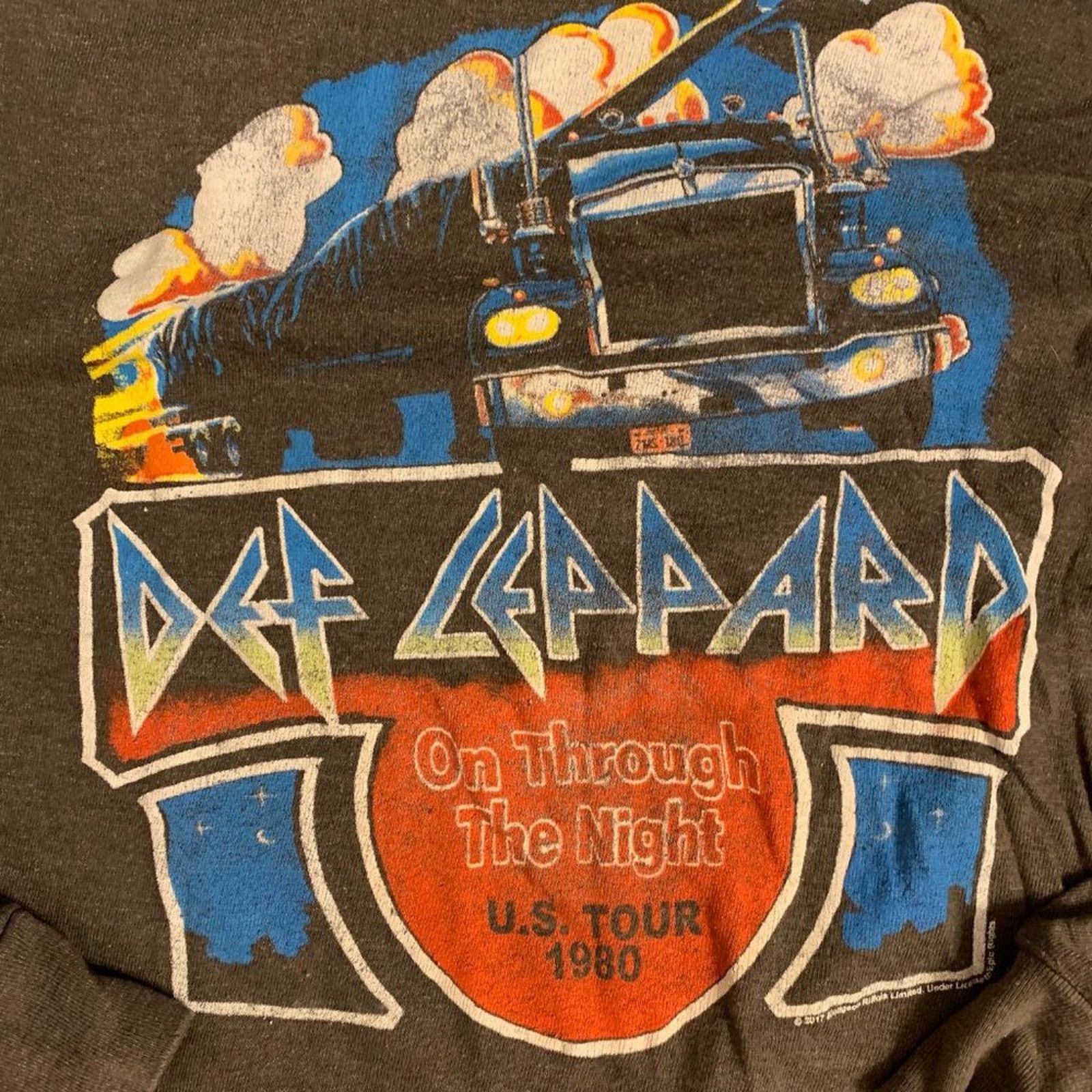 Junk Food DEF LEPPARD "ON THROUGH THE NIGHT" U.S. TOUR 1980 SWEATSHIRT Size S / US 4 / IT 40 - 3 Thumbnail