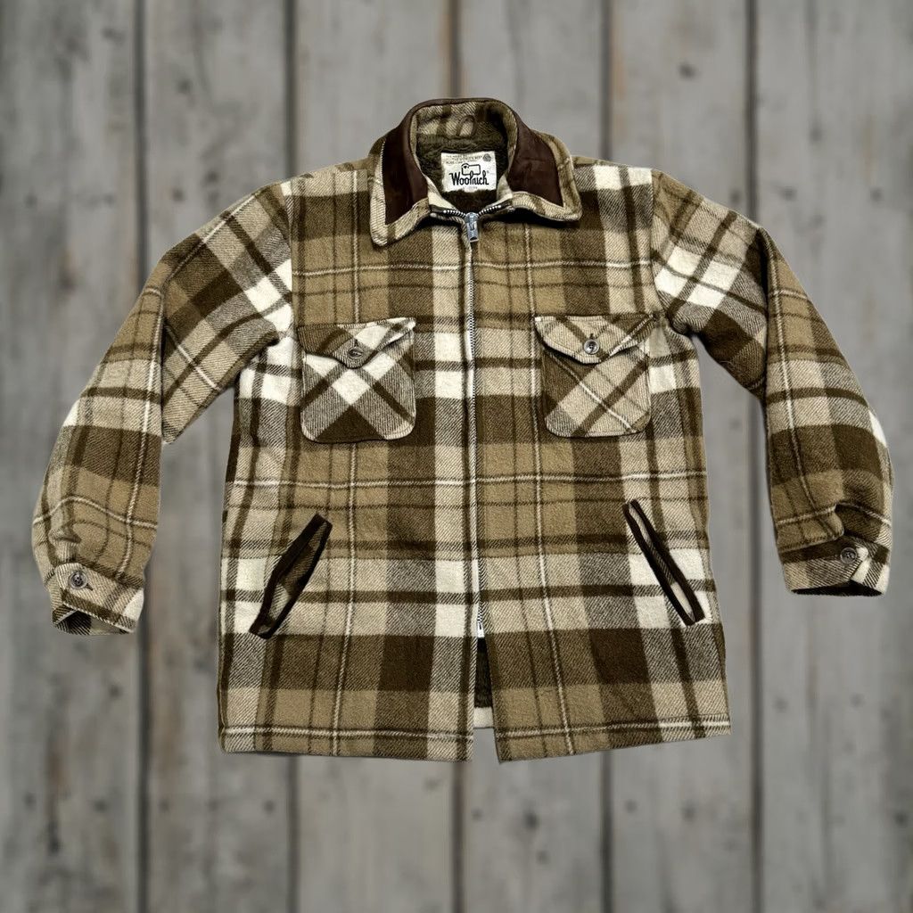 Vintage VINTAGE Woolrich Coat or Jacket Wool Plaid 3-in-1 Wool Blanket Lined Mid-Length Brown Mens M Size US M / EU 48-50 / 2 - 1 Thumbnail