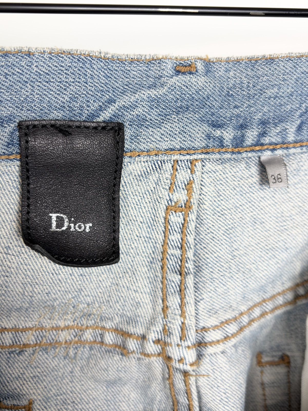Dior × Hedi Slimane SS06 Dior Homme Runway Crash Distressed Repaired Denim Jeans Size US 36 / EU 52 - 7 Thumbnail