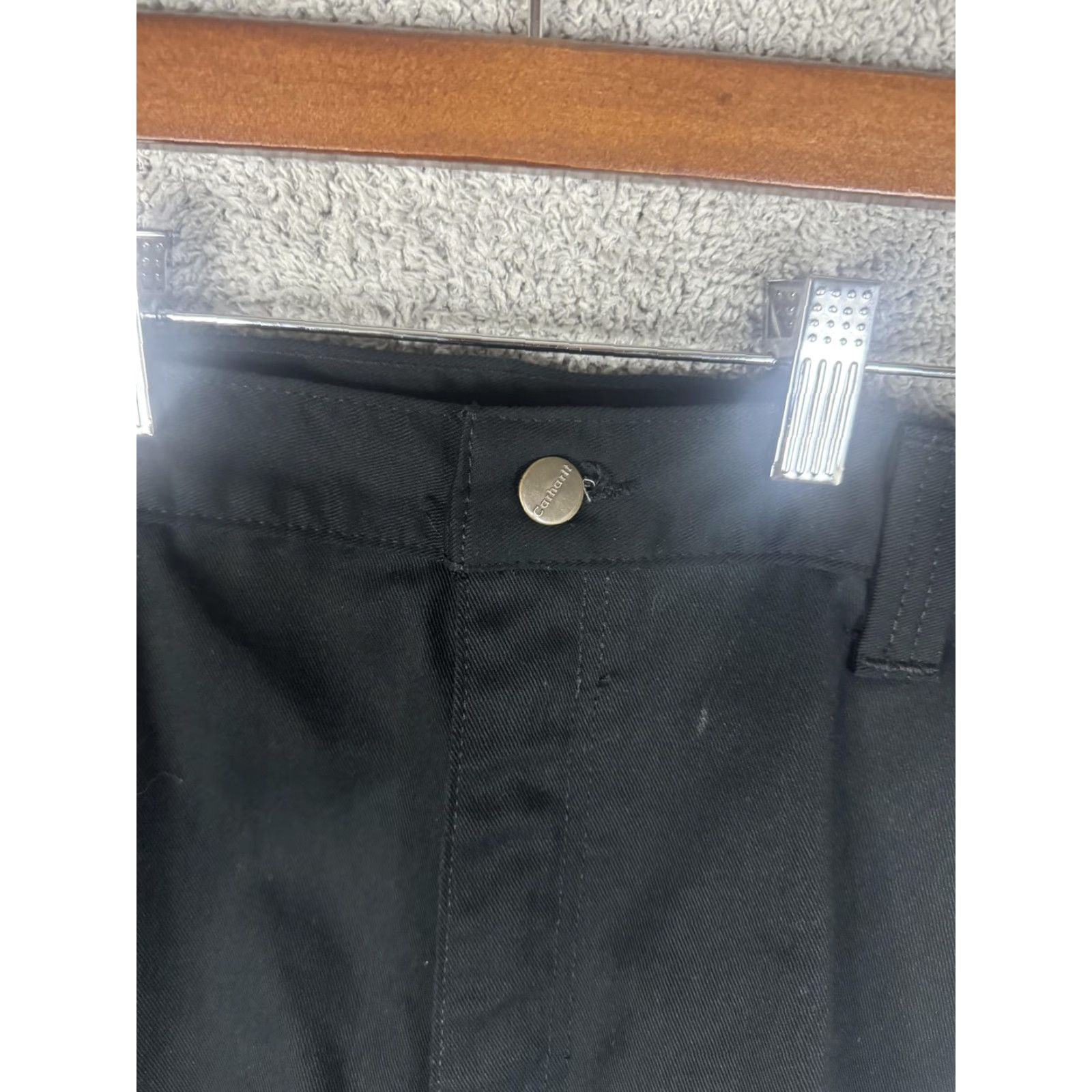 Carhartt Carhartt Pants Mens 38x34 Black B290 BLK Twill Straight Leg Work Uniform Pants Size US 38 / EU 54 - 4 Thumbnail