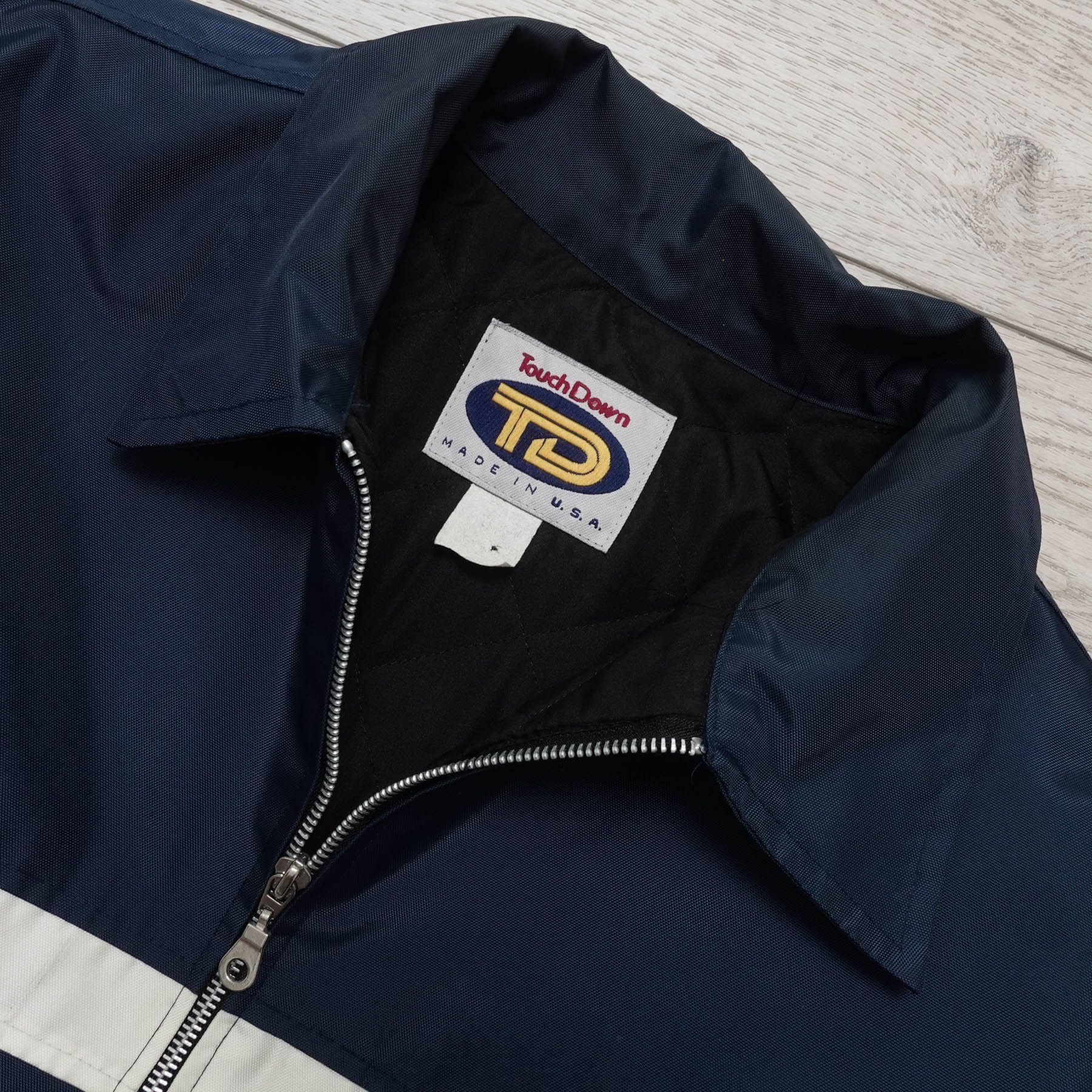 Vintage Touch Down Racing Stripe Quilted Lining Softshell Jacket USA Size US L / EU 52-54 / 3 - 4 Thumbnail