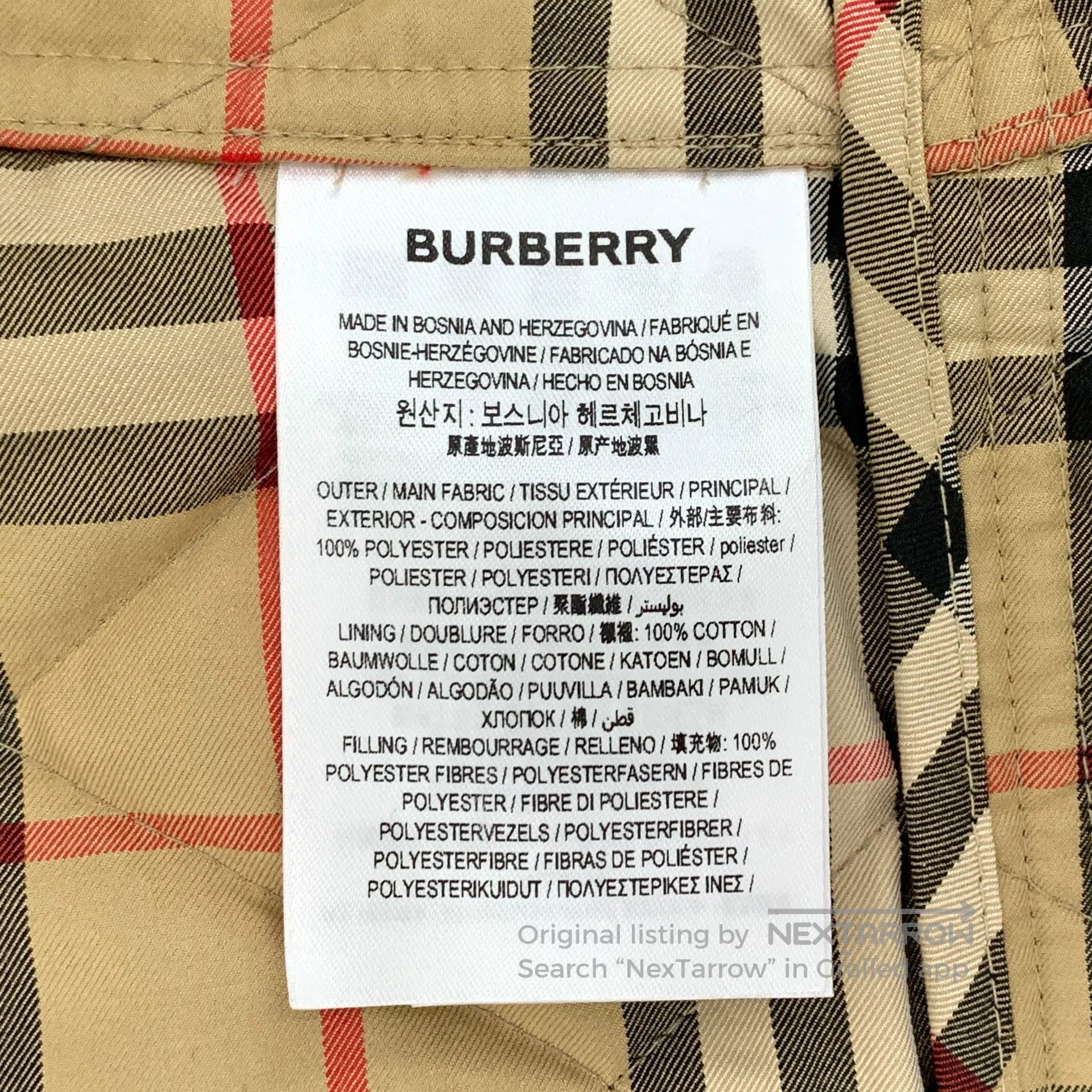 Burberry Burberry Light Brown TB Logo Diamond Quilted Hooded Zipper Size US XS / EU 42 / 0 - 6 Thumbnail