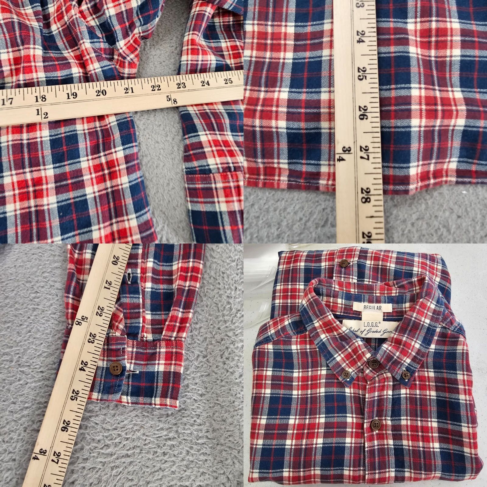 H&M H&M Shirt Mens Size Medium Red Plaid Knit Button Up Long Sleeve Casual Preppy Shirt Size US M / EU 48-50 / 2 - 8 Thumbnail