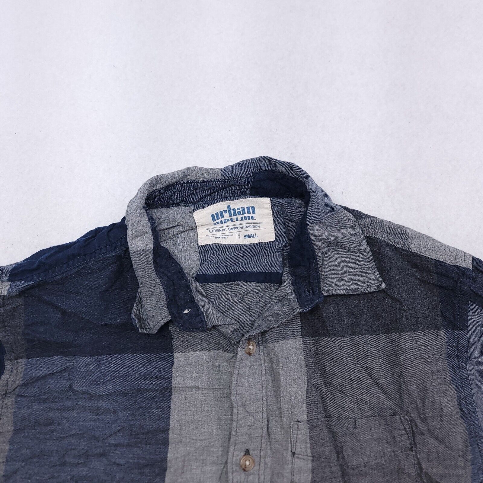 Urban Pipeline Urban Pipeline Gingham Flannel Shirt Mens Size Small S Blue Size US S / EU 44-46 / 1 - 1 Thumbnail
