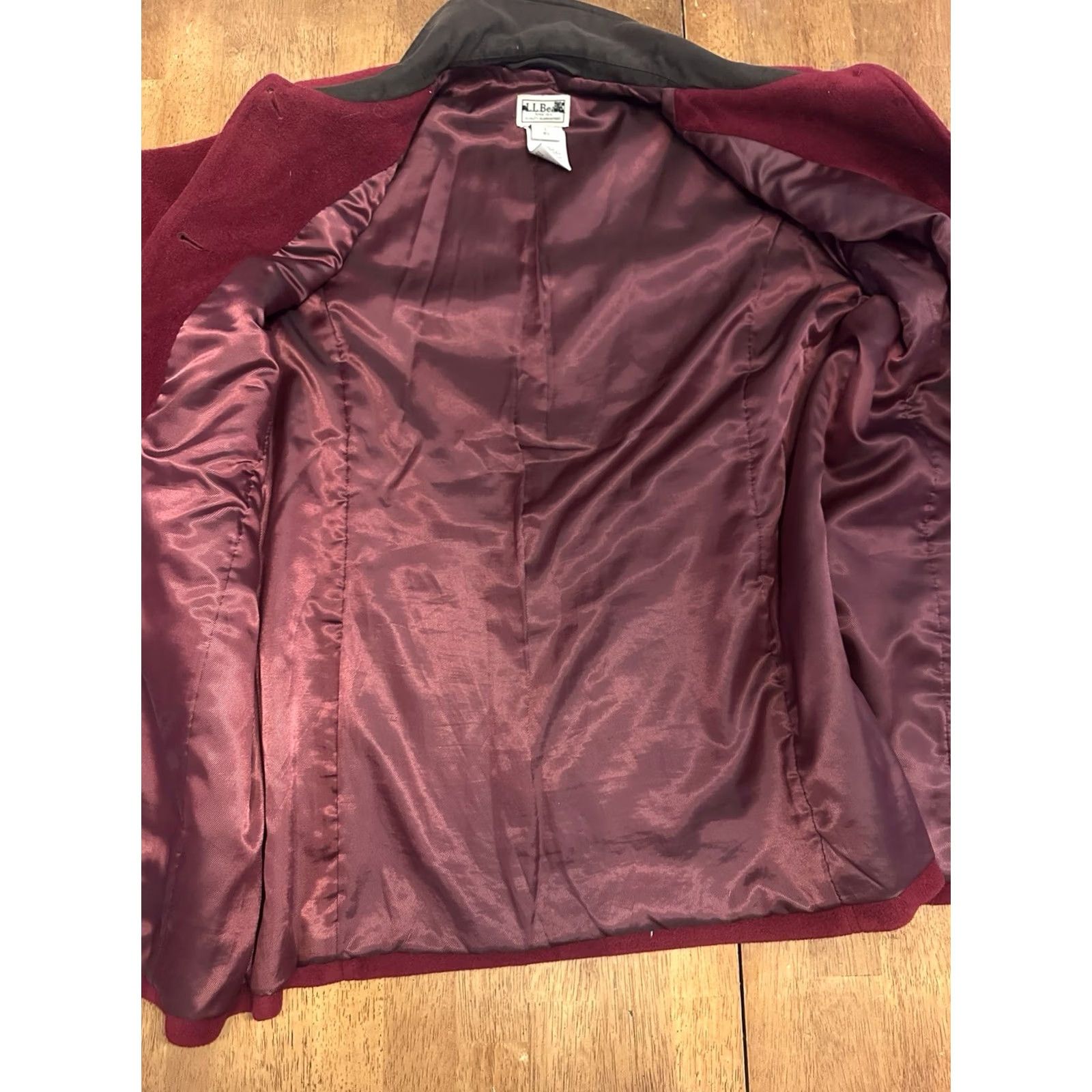 Vintage LL Bean Coat Wool Button Front Jacket Red Large Womens Regular XL Insulated Lined Pockets Collared Fall Winter Vintage Y2K Size XL / US 12-14 / IT 48-50 - 7 Thumbnail
