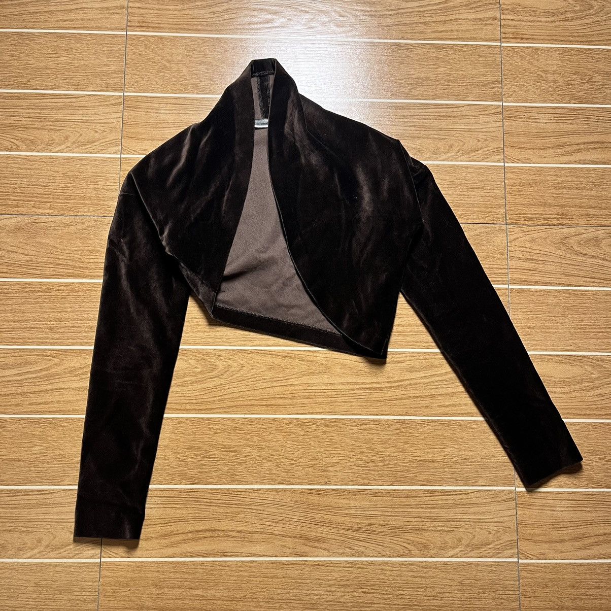Romeo Gigli Vtg Romeo Gigli A/W 1989 Brown Velvet Cocoon Shrug Jacket Size M / US 6-8 / IT 42-44 - 1 Thumbnail