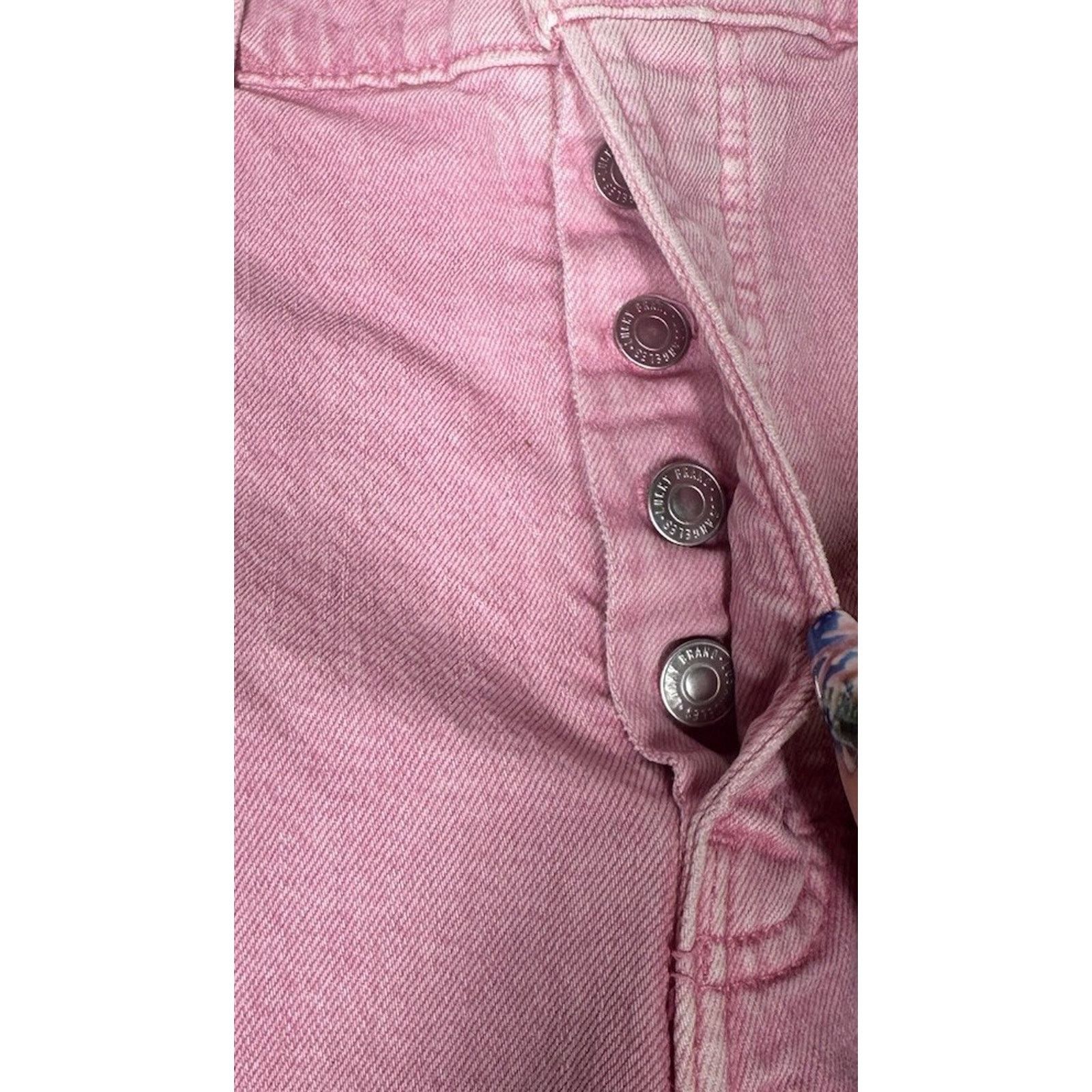 Lucky Brand Lucky Brand AC DC High Rise Mom Pink Denim Jean Shorts 2/26 Size 26" / US 2 / IT 38 - 15 Thumbnail