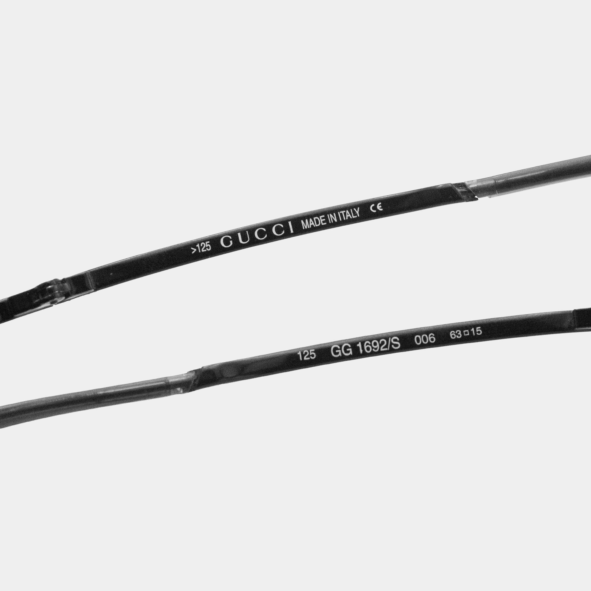 Gucci Gucci Metallic Black Lens Sunglasses Size ONE SIZE - 4 Thumbnail