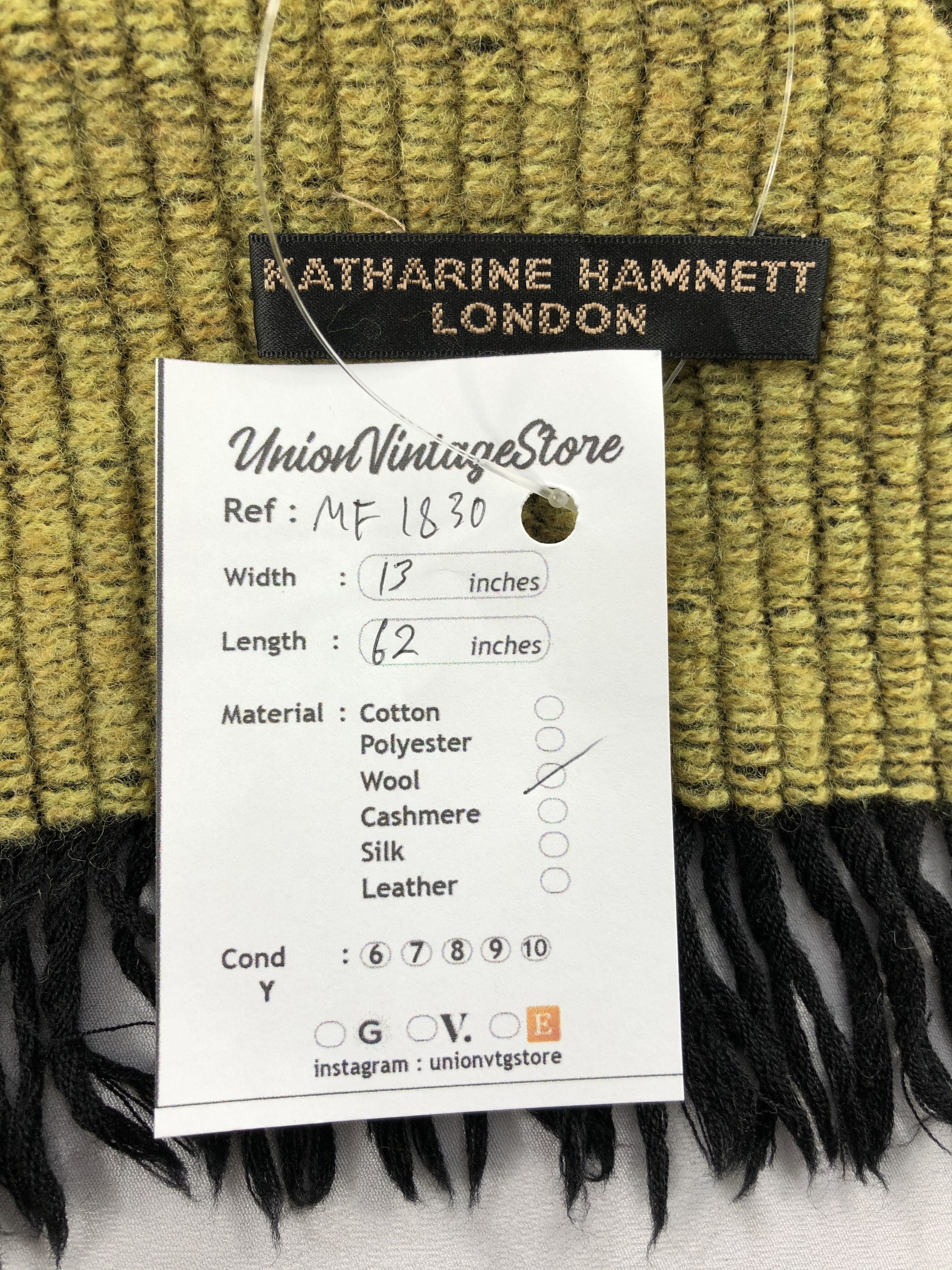Katharine Hamnett London Vintage Katharine Hamnett Scarf/Muffler/Neckwear MF1830 Size ONE SIZE - 5 Thumbnail