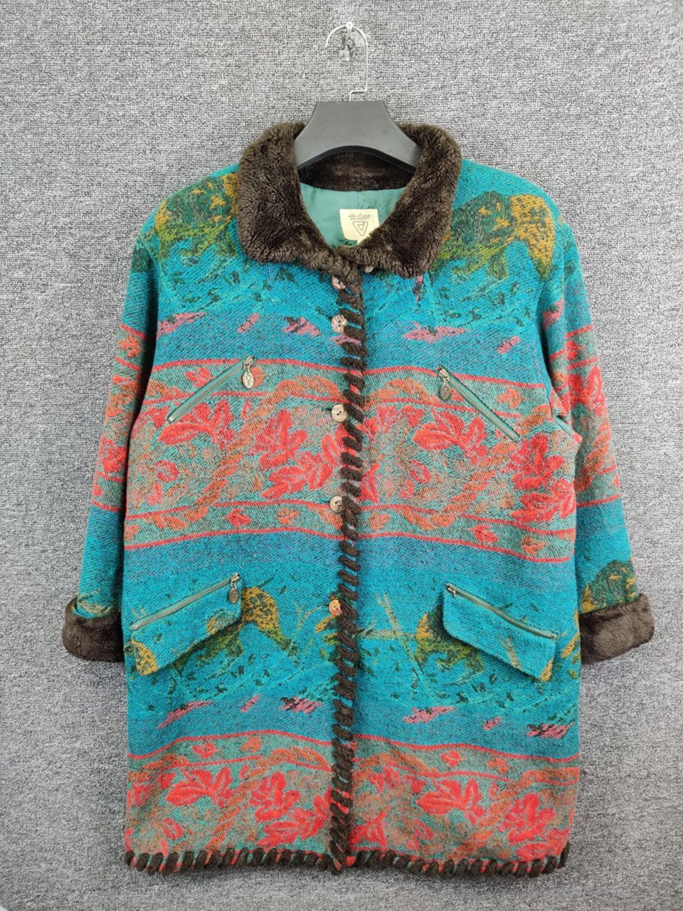 Japanese Brand Vintage Ville D Azur Wool Aztech Long Coat Nice Design Size US L / EU 52-54 / 3 - 1 Thumbnail
