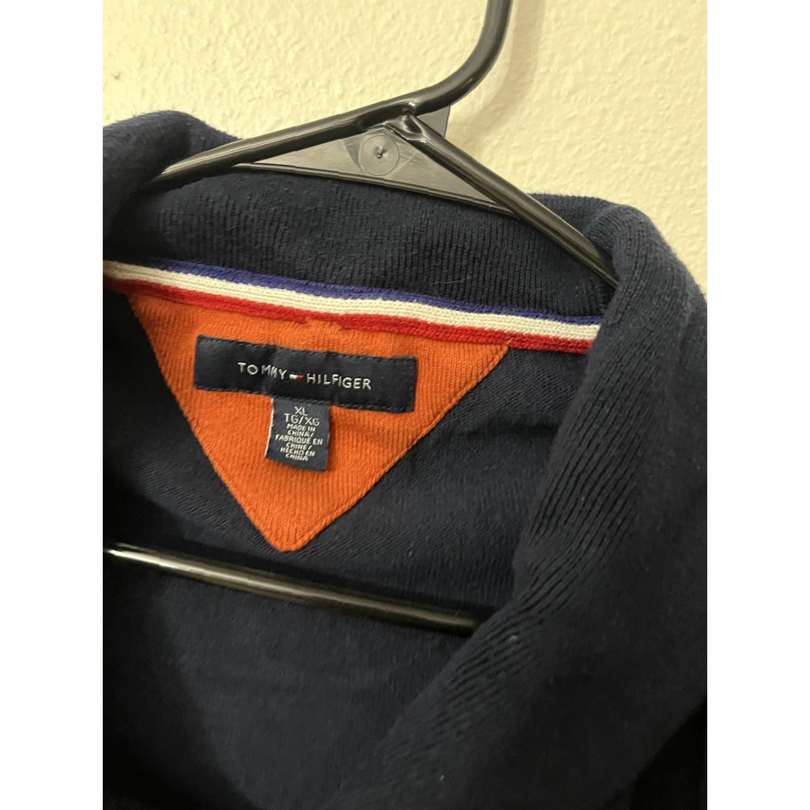 Tommy Hilfiger VINTAGE Tommy Hilfiger Navy Blue Shawl Collar Sweater Pima Cotton Men Size XL Size US XL / EU 56 / 4 - 2 Thumbnail