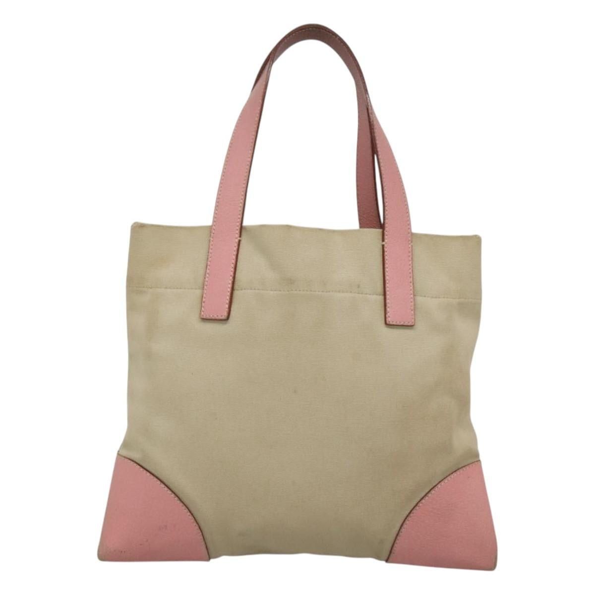 Prada PRADA Tote Bag Canvas Beige Silver Size ONE SIZE - 3 Thumbnail