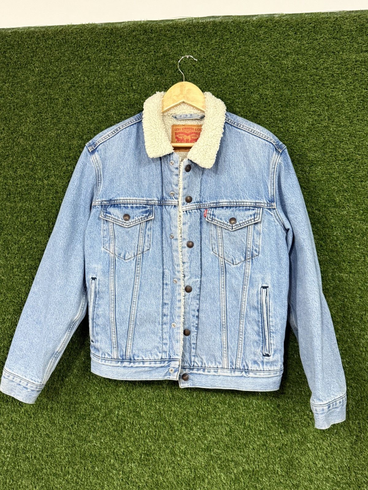 Levi's × Supreme Supreme Levi's fleece hooded Trucker Jacket blue