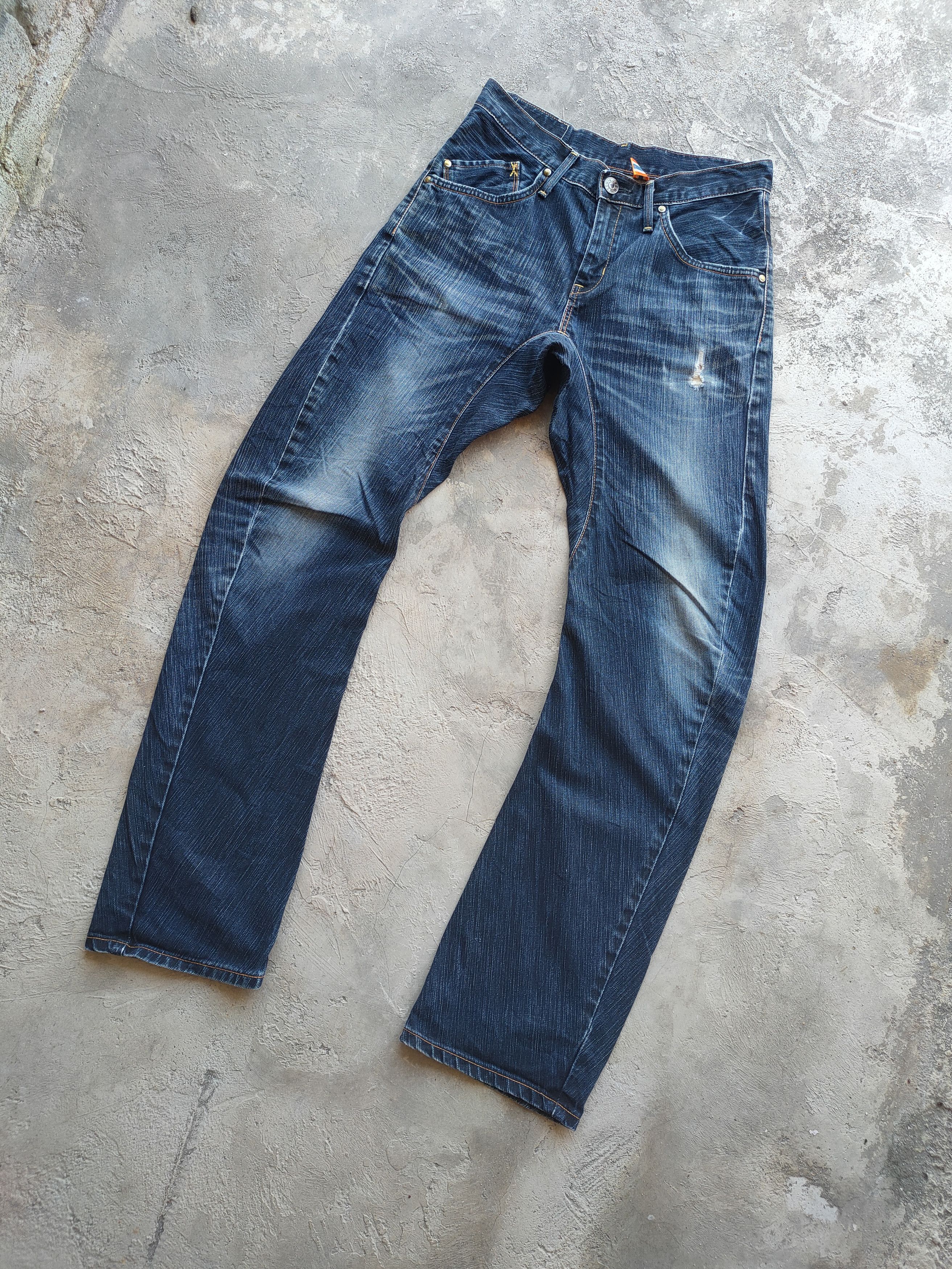 Edwin W30 VINTAGE EDWIN TWIST LEG FADED JEANS PANTS Size US 30 / EU 46 - 2 Thumbnail