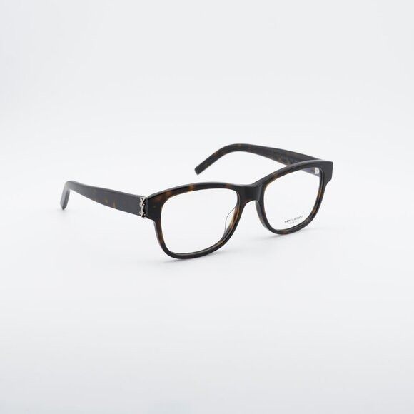 Saint Laurent Paris Saint Laurent SLM132 005 Square Eyeglasses Dark Havana 55mm Size ONE SIZE - 4 Thumbnail