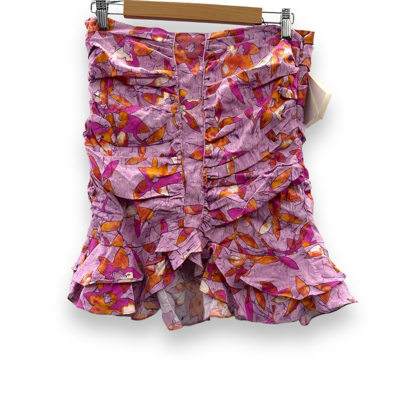 Isabel Marant Isabel Marant Jupe Milendi Pink Floral Ruched Mini Skirt Size 30" / US 8 / IT 44 - 2 Thumbnail