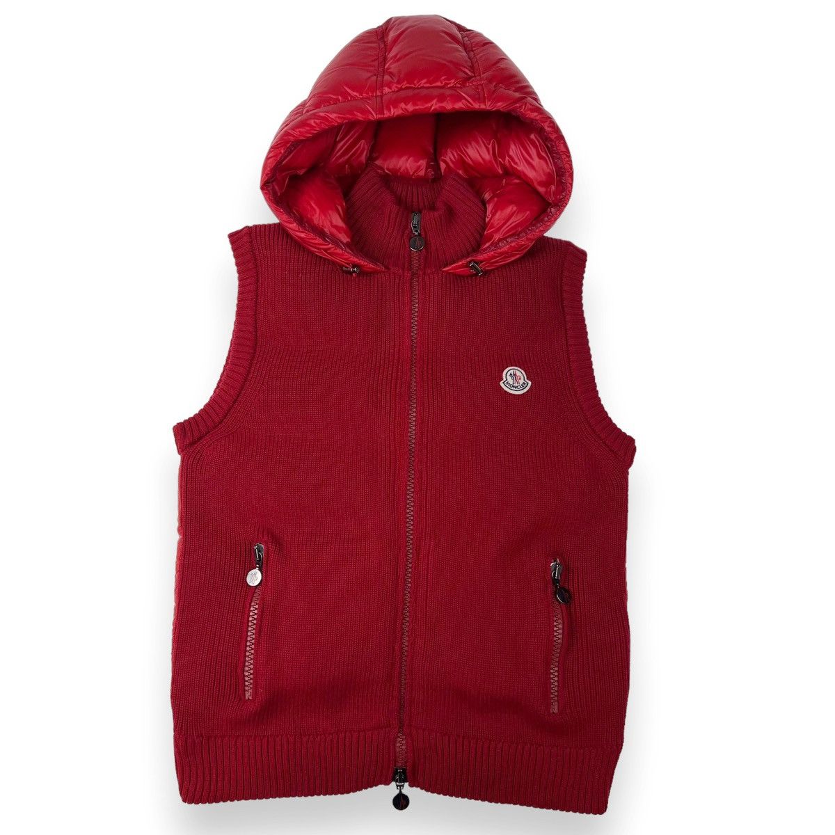 image of Moncler Red Maglione Tricot Gilet, Men's (Size Medium)