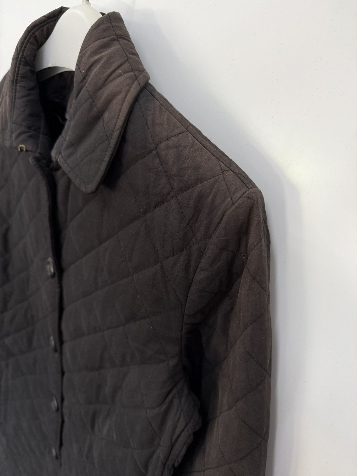 Lauren Ralph Lauren 🔥 Vintage Ralph Lauren Faded Black Quilted Long Jacket - S Size S / US 4 / IT 40 - 4 Thumbnail