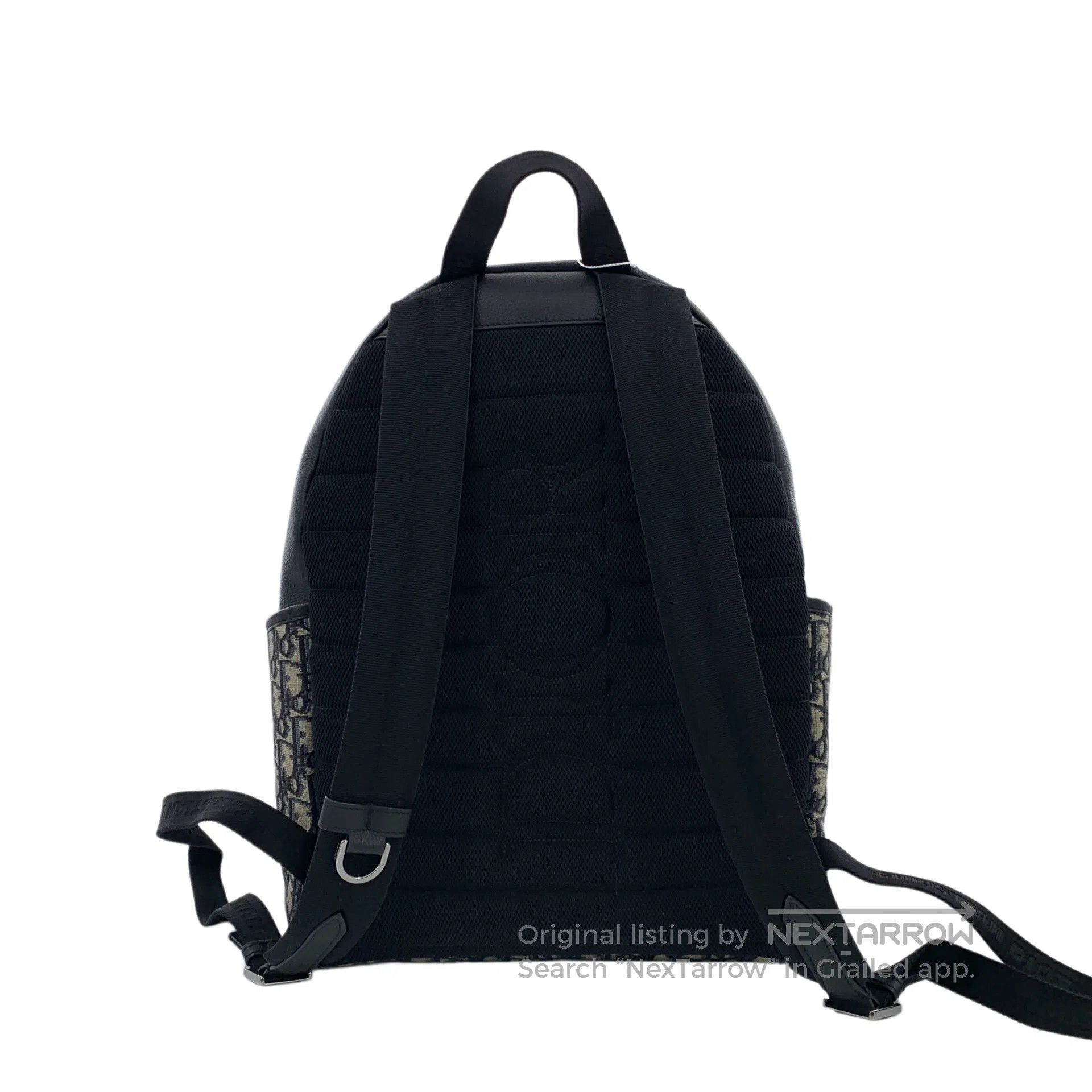 Dior Dior Color-Blocked Logo Jacquard Full-Print Cowhide Backpa Size ONE SIZE - 4 Thumbnail
