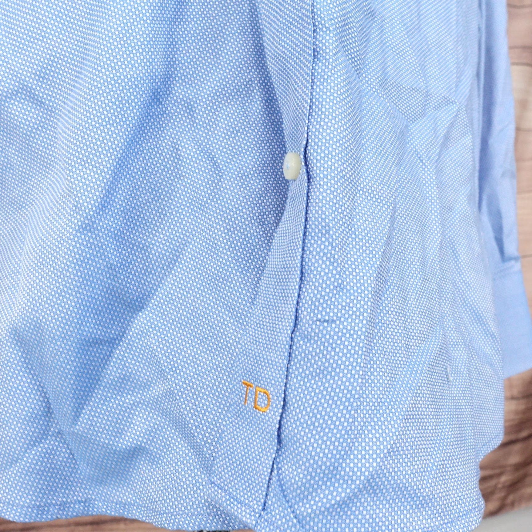Vintage VINTAGE Thomas Dean Men's Button-Down Shirt Long Sleeve Pima Cotton Blue 2XL Fall Winter Ladies Size US XXL / EU 58 / 5 - 4 Thumbnail