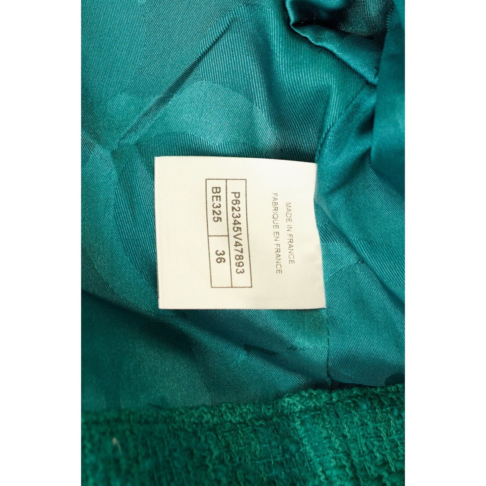 Chanel S/S 2006 Green Tweed Jacket Size XS / US 0-2 / IT 36-38 - 6 Thumbnail