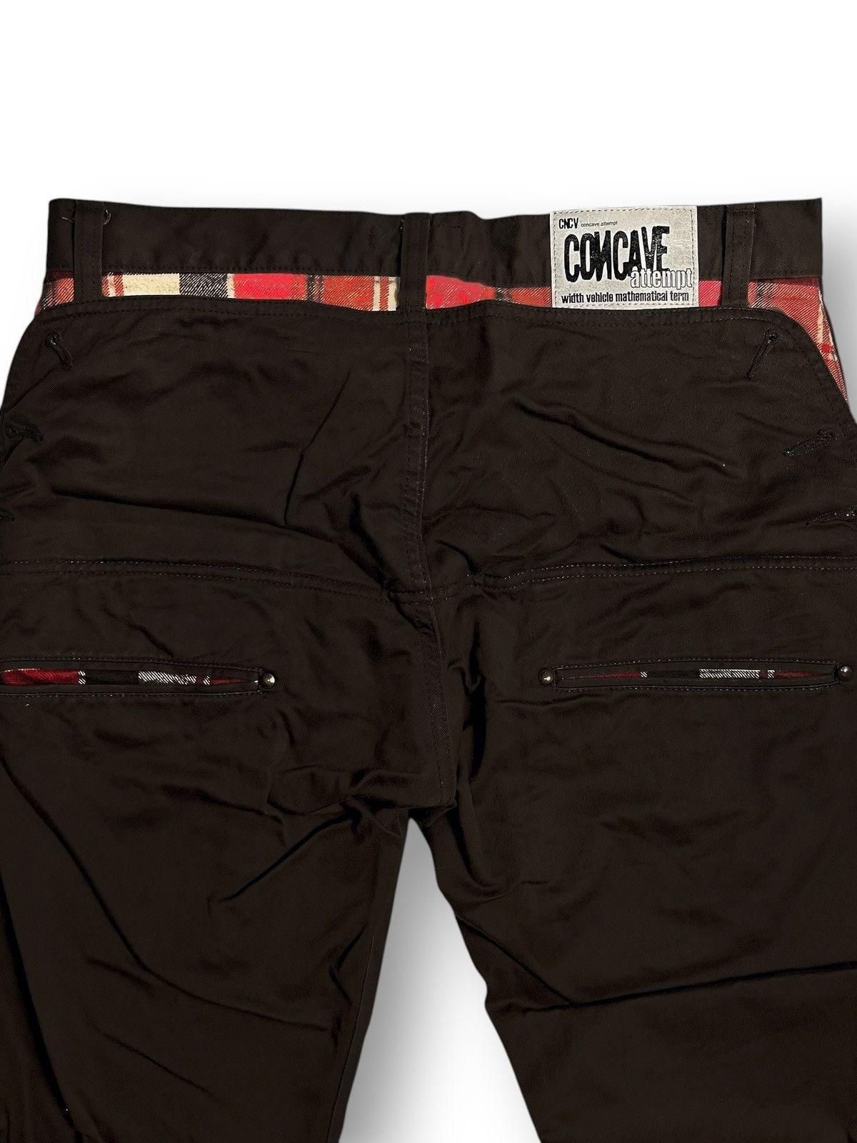Japanese Brand Concave Attempt Multicolor Plaid Hip Pants Size US 34 / EU 50 - 4 Thumbnail