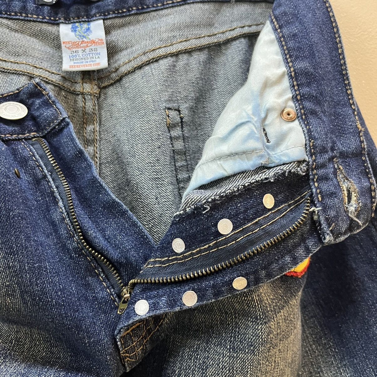 Christian Audigier × Ed Hardy × Von Dutch Vintage Y2k Ed Hardy Embroided and patches Jeans Size US 34 / EU 50 - 14 Thumbnail