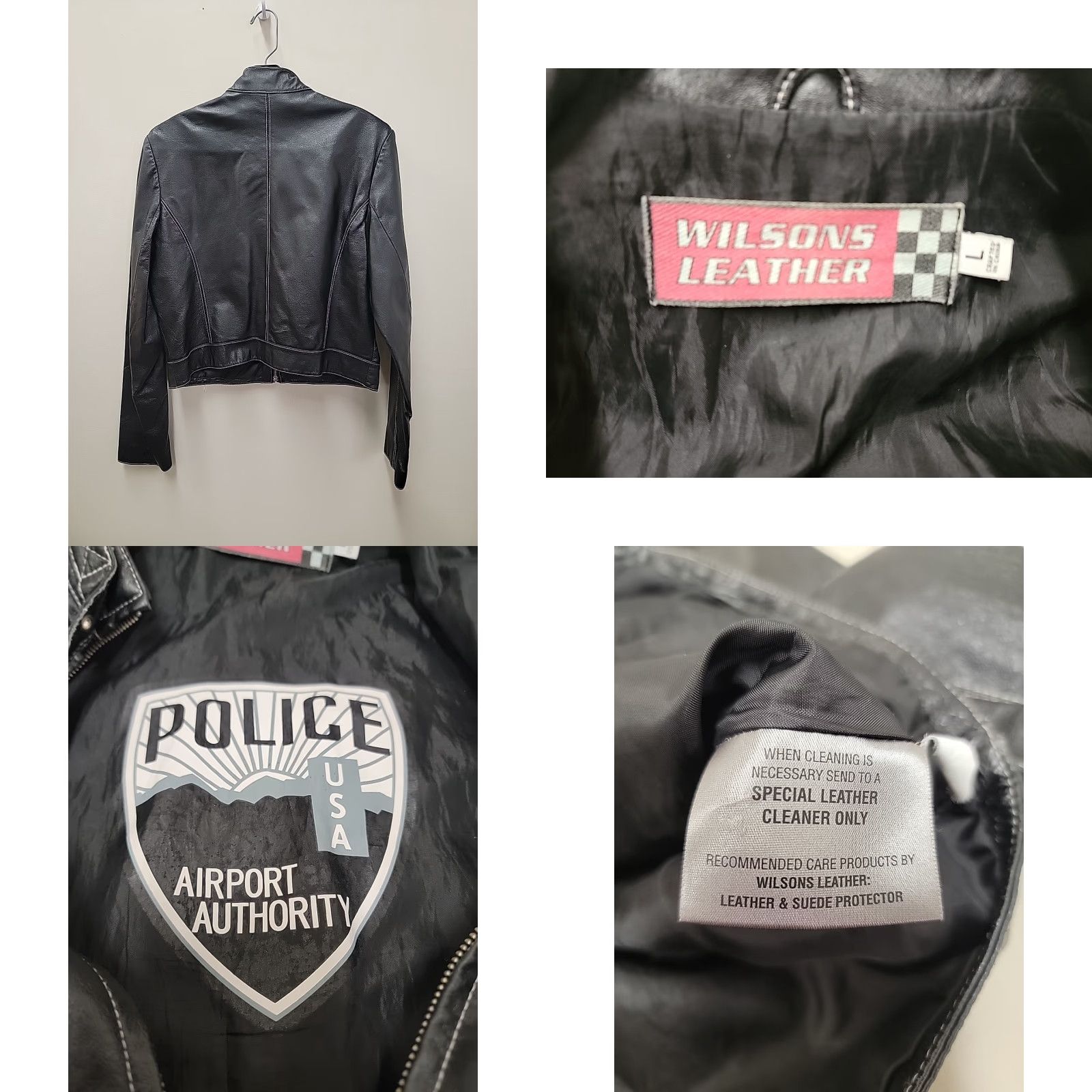 Vintage VINTAGE Wilson's Leather Women's Jacket Black Biker 90s Size L Steel Zipper Mens? Size L / US 10 / IT 46 - 8 Thumbnail