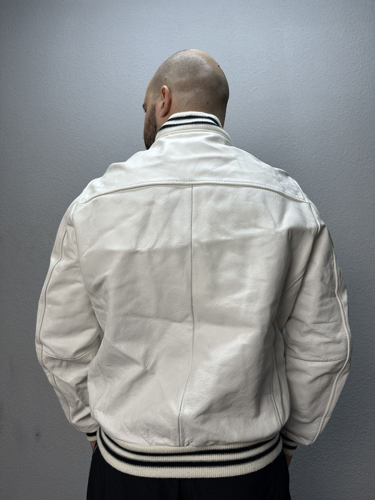 NFL × Vintage Vintage Redskins California Bomber Leather Jacket Varsity Size US XL / EU 56 / 4 - 14 Thumbnail