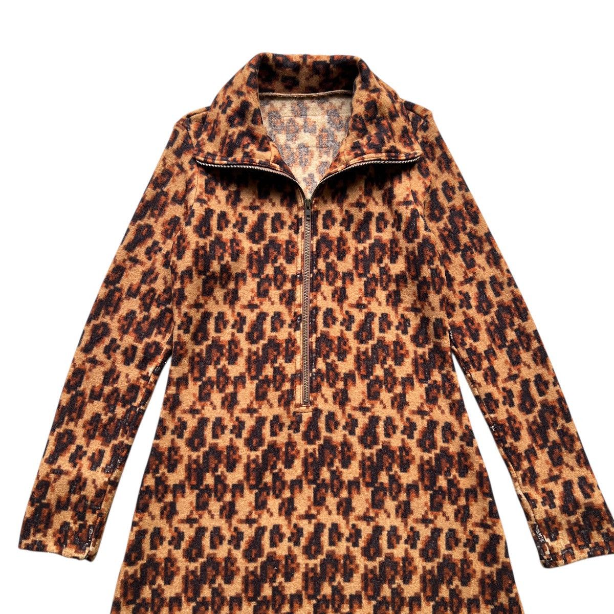 Beauty Beast 🔥 Rare Pick Beauty Beast Leopard Half Zip Coat Dress Size M / US 6-8 / IT 42-44 - 9 Thumbnail