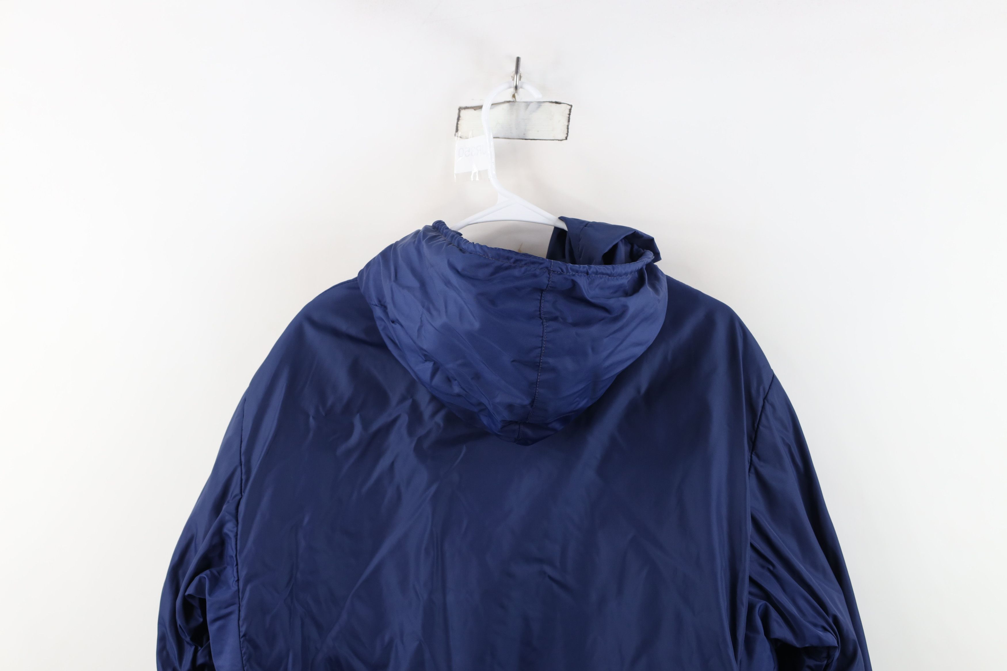 Vintage Vintage 40s 50s Streetwear Hooded Puffer Jacket Blue USA Size US XL / EU 56 / 4 - 13 Thumbnail