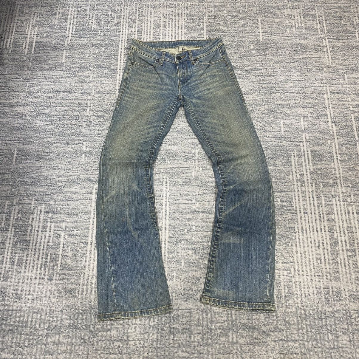 Japanese Brand Flared🔥 BCBGMAXAZRIA Mud Wash Bootcut Jeans LGB 90s Size US 30 / EU 46 - 3 Thumbnail