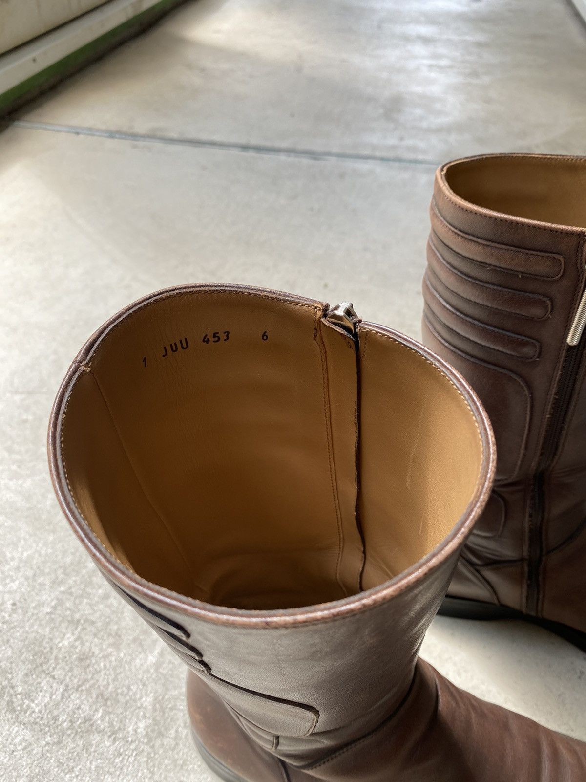 Jil Sander × Raf Simons Jil Sander by Raf Simons A/W 2012 Leather Motorcycle Boots Size US 6 / EU 39 - 4 Thumbnail