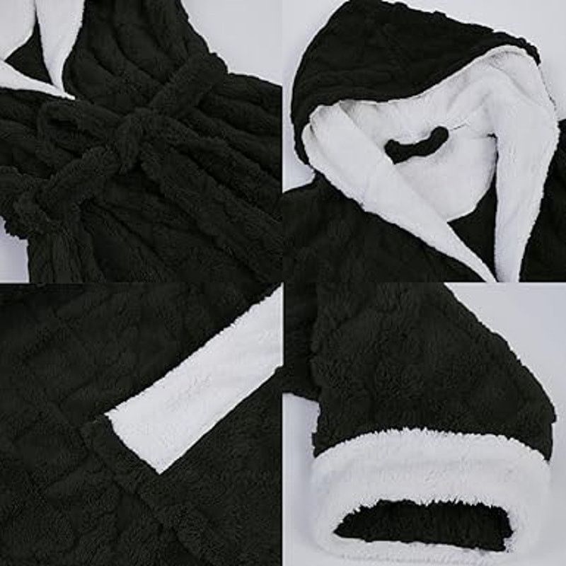Other Dowesrobe Women's fluffy hooded plush bathrobe Winter Size M / US 6-8 / IT 42-44 - 6 Thumbnail