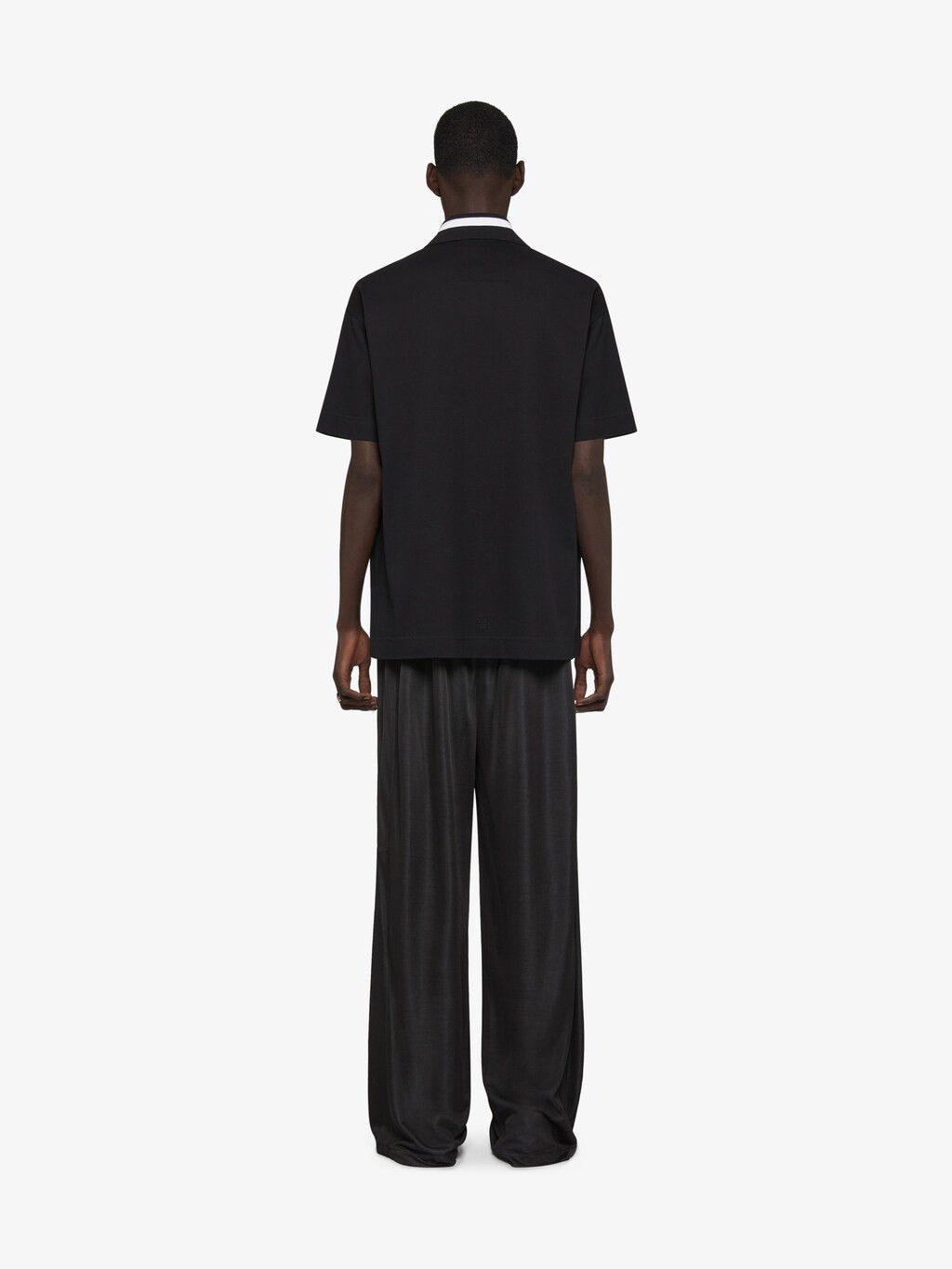 Givenchy o1srvl11e1224 Crest Polo Shirt In Cotton in Black Size US XS / EU 42 / 0 - 4 Thumbnail