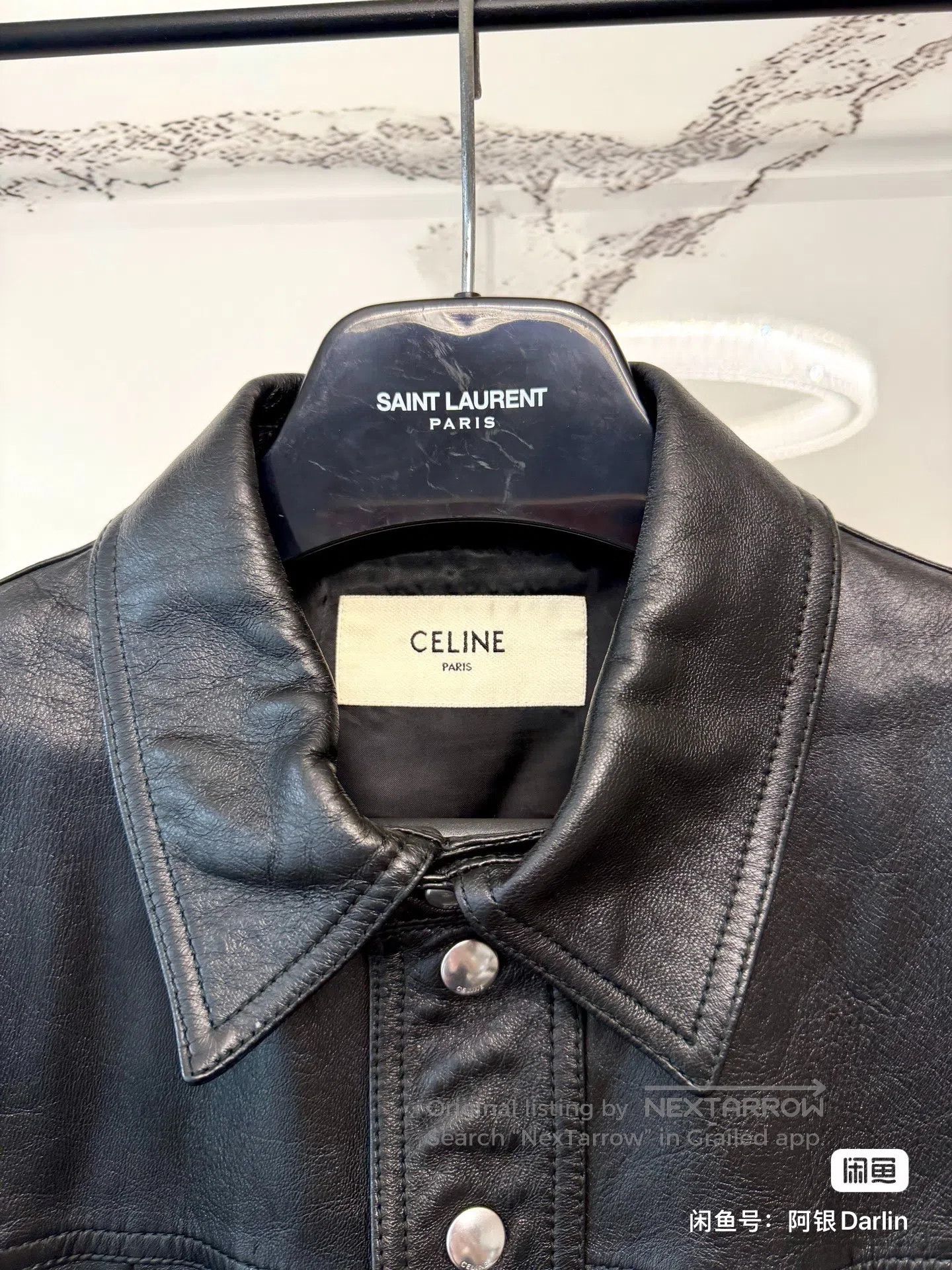 Celine CELINE Black Rivet Leather Jacket| Size US L / EU 52-54 / 3 - 3 Thumbnail