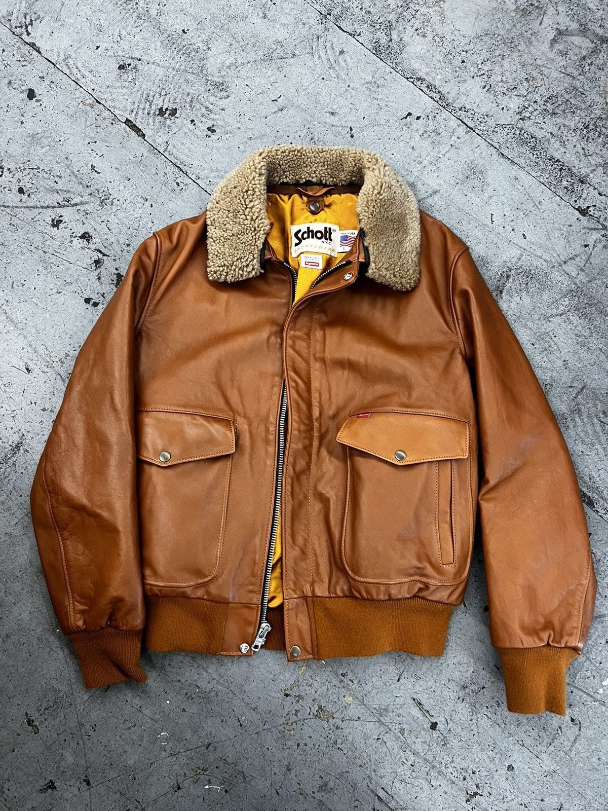 Supreme SUPREME x SCHOTT RARE BROWN LEATHER JACKET Size US L / EU 52-54 / 3 - 1 Thumbnail