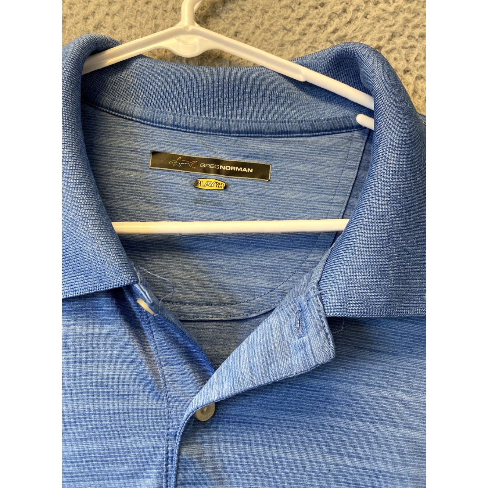 Vintage Greg Norman Polo Men XL Blue Golf Outdoor Casual Play Dry 34-76 Size US XL / EU 56 / 4 - 5 Thumbnail