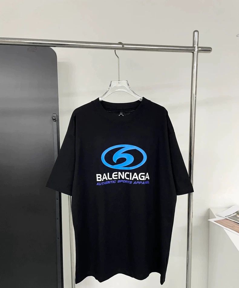 Balenciaga Balenciaga Blue logo short sleeve t-shirt Size US XL / EU 56 / 4 - 3 Thumbnail