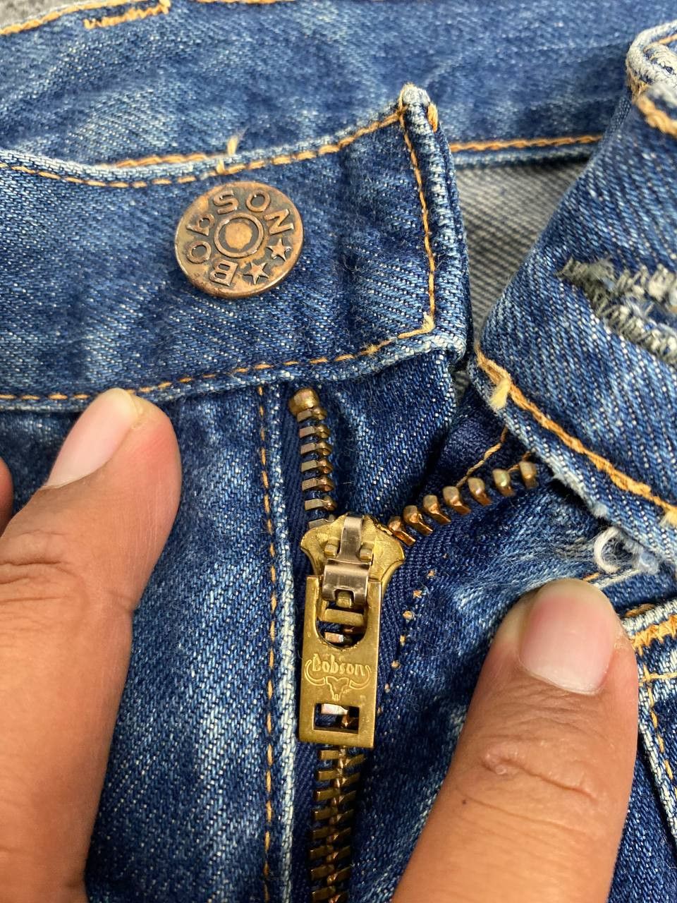 Japanese Brand vintage bobson bootcut flare denim nice design Size US 31 - 7 Thumbnail