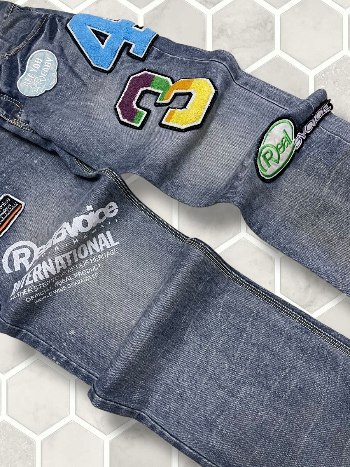 Japanese Brand Vintage Japan Streetwear RealBvoice Patchwork Baggy Denim Size US 32 / EU 48 - 6 Thumbnail